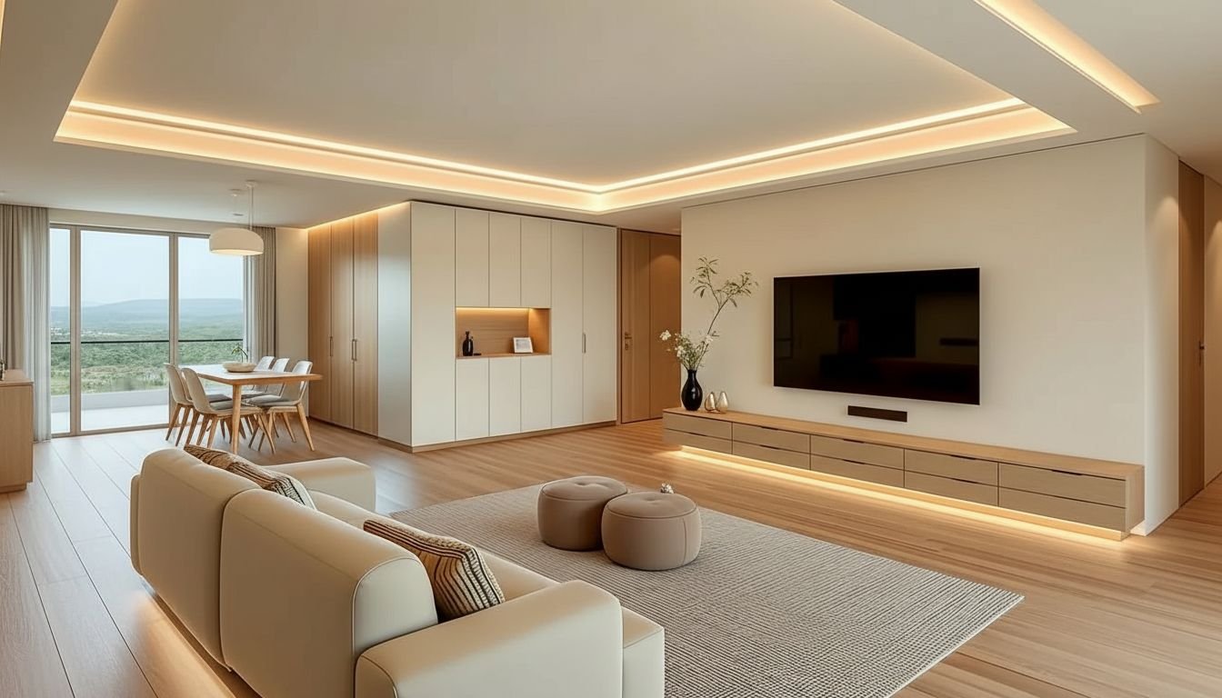 Nội thất nhà phố 2 tầng hiện đại tại Đô Lương