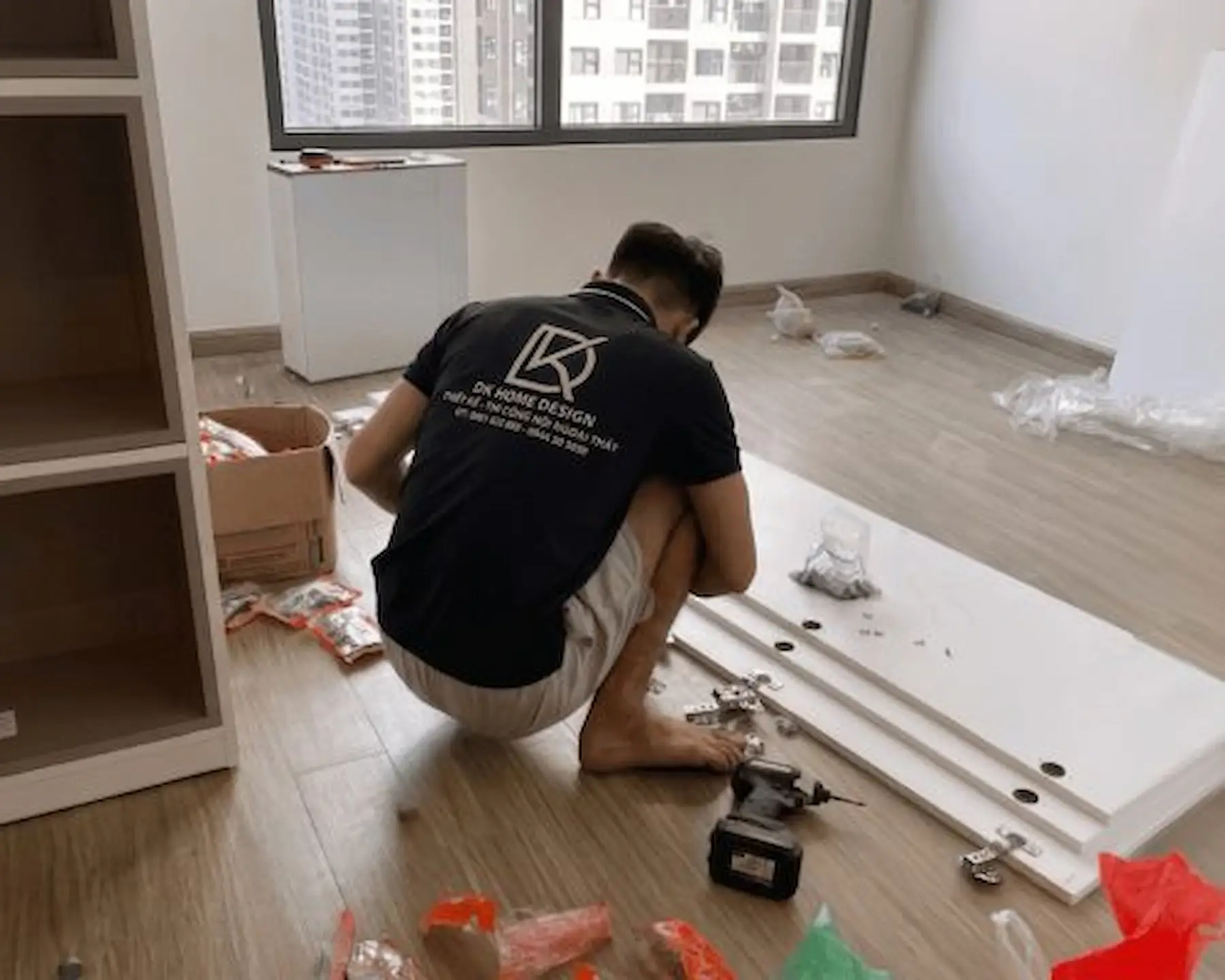 Thi công nội thất nhà 3 tầng trọn gói gỗ công nghiệp