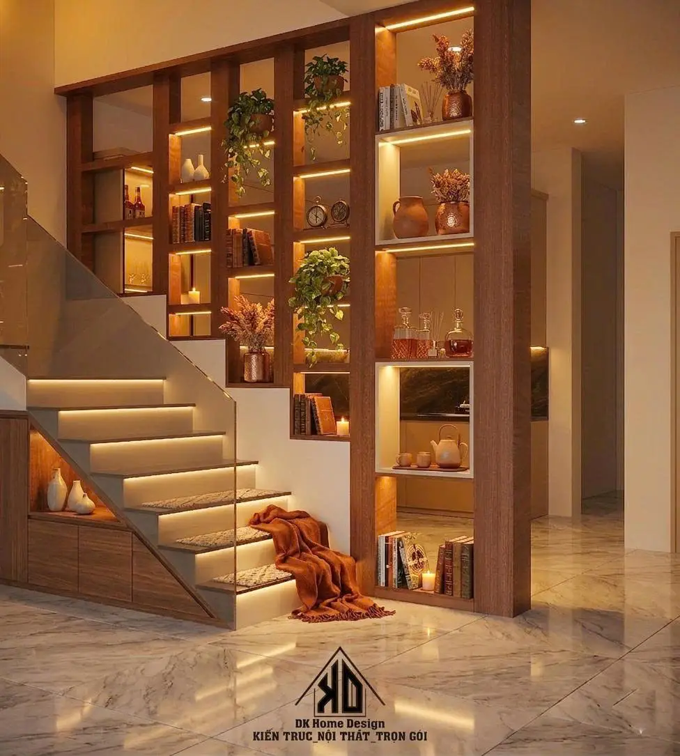Bố trí ánh sáng nội thất nhà phố 3 tầng