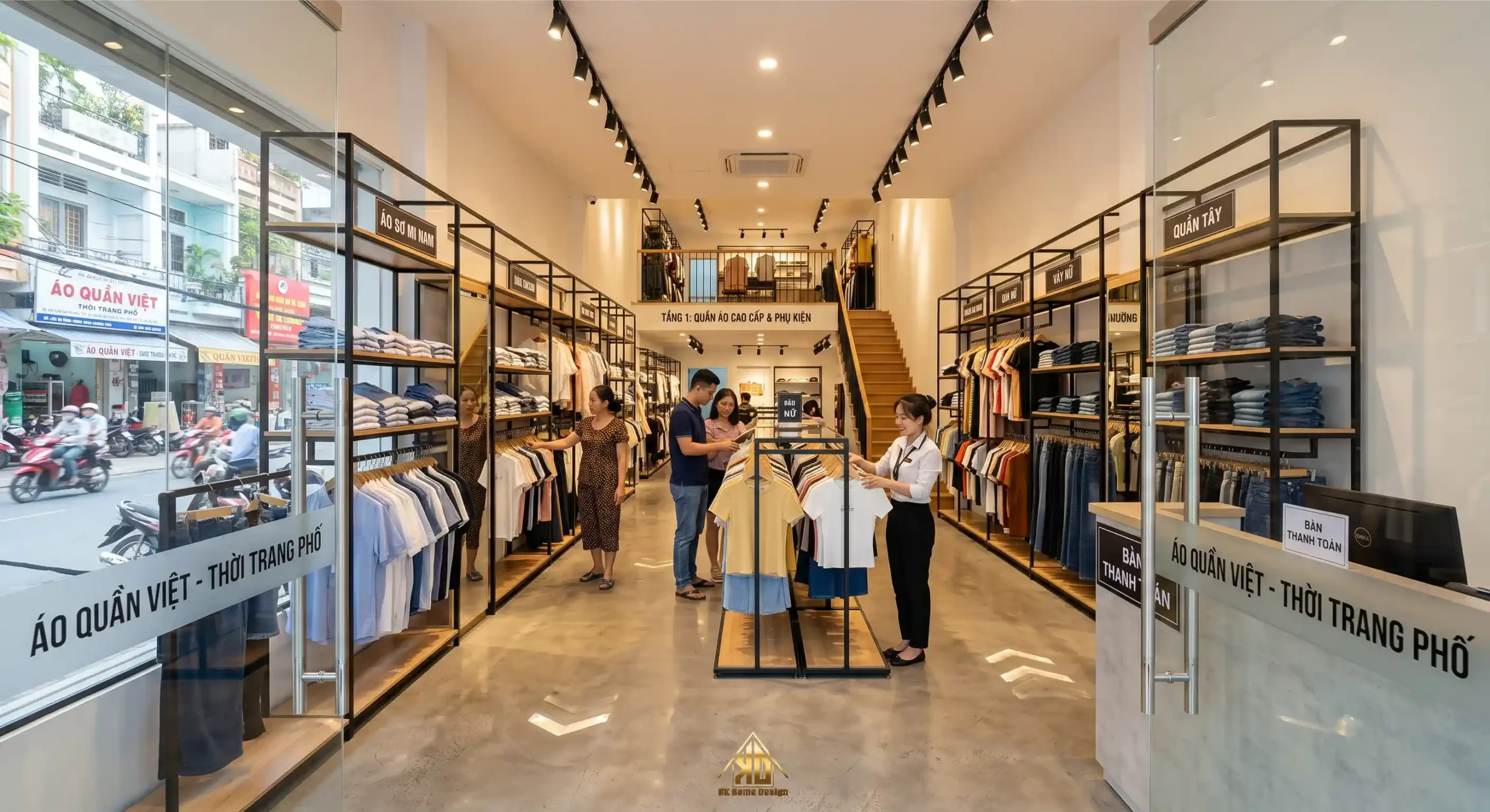 Bố trí nội thất nhà phố thương mại hợp lý