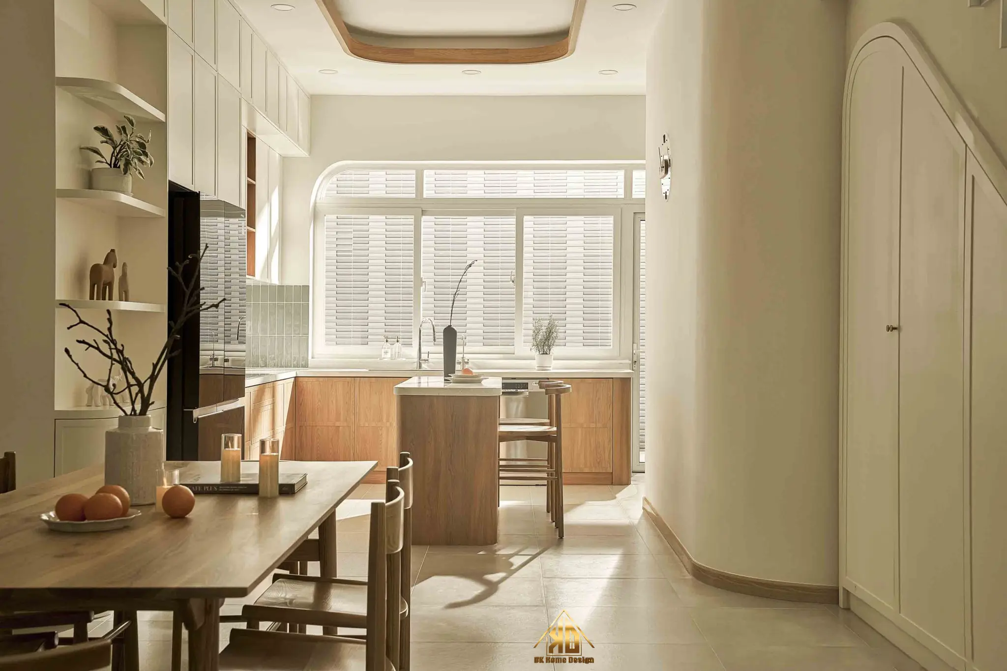 Khắc phục nhược điểm nhà phố hẹp ngang bằng thiết kế nội thất hiện đại