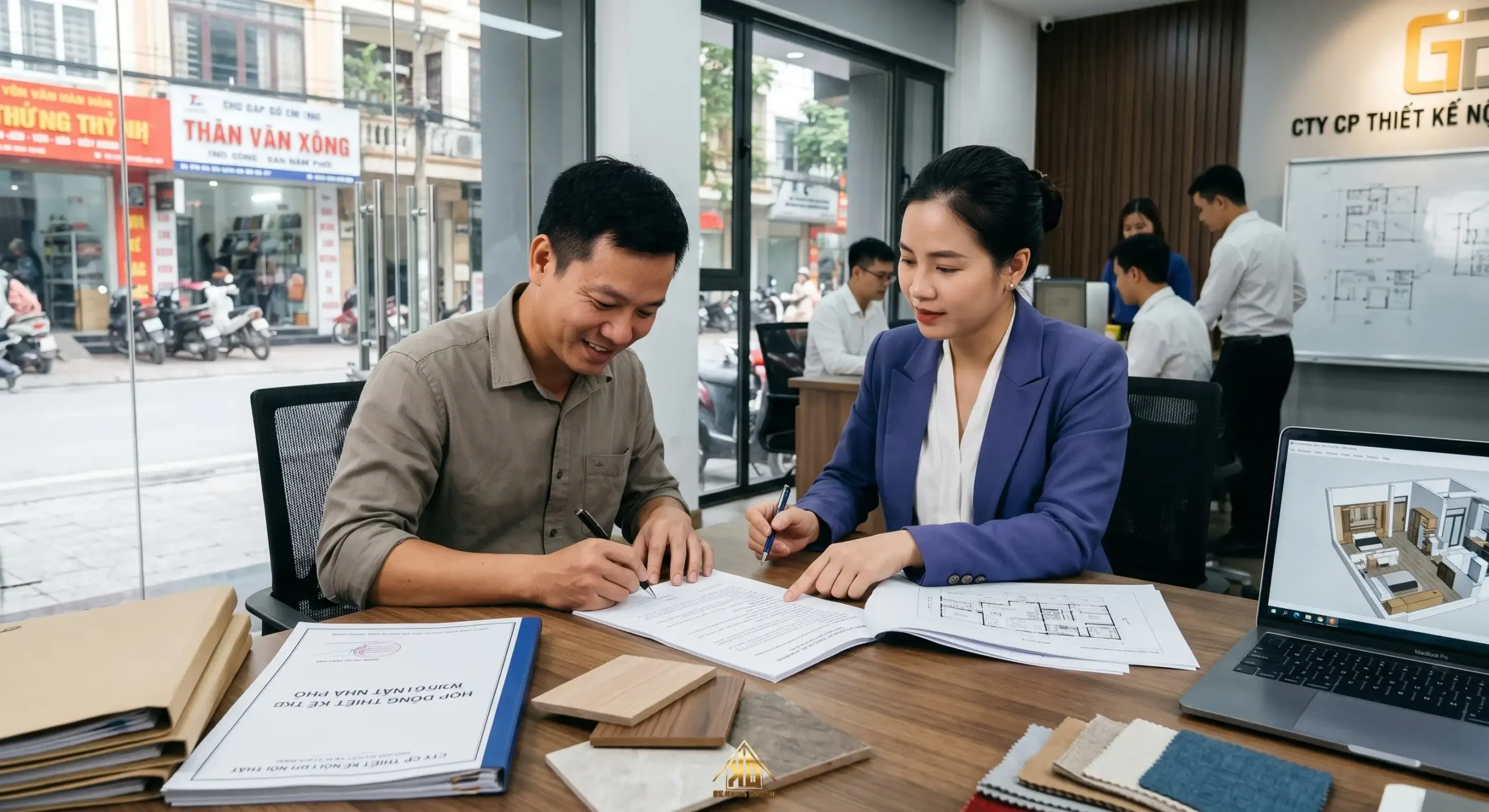 Hợp Đồng Thiết kế thi công nội thất nhà phố hiện đại chuẩn pháp lý
