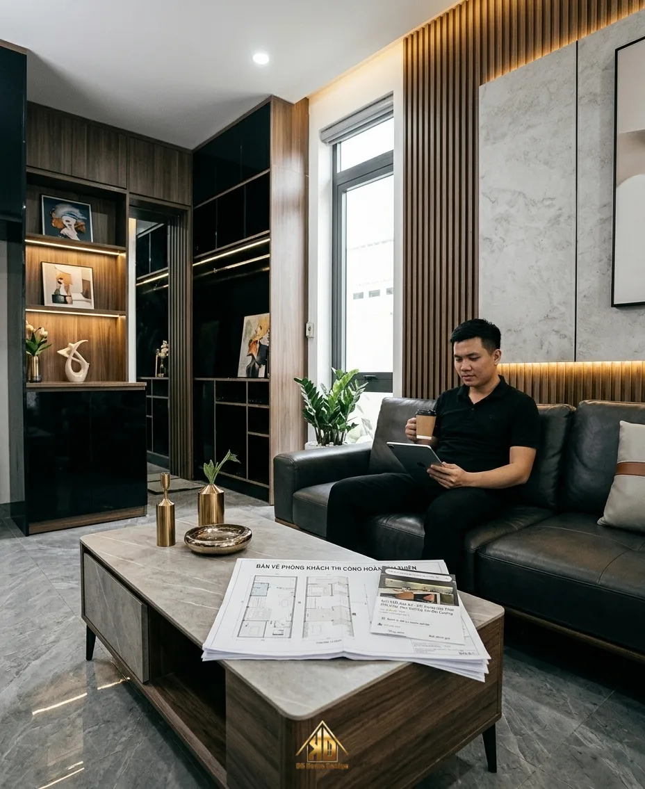 Gia chủ bận rộn cần đơn vị thi công nội thất trọn gói uy tín