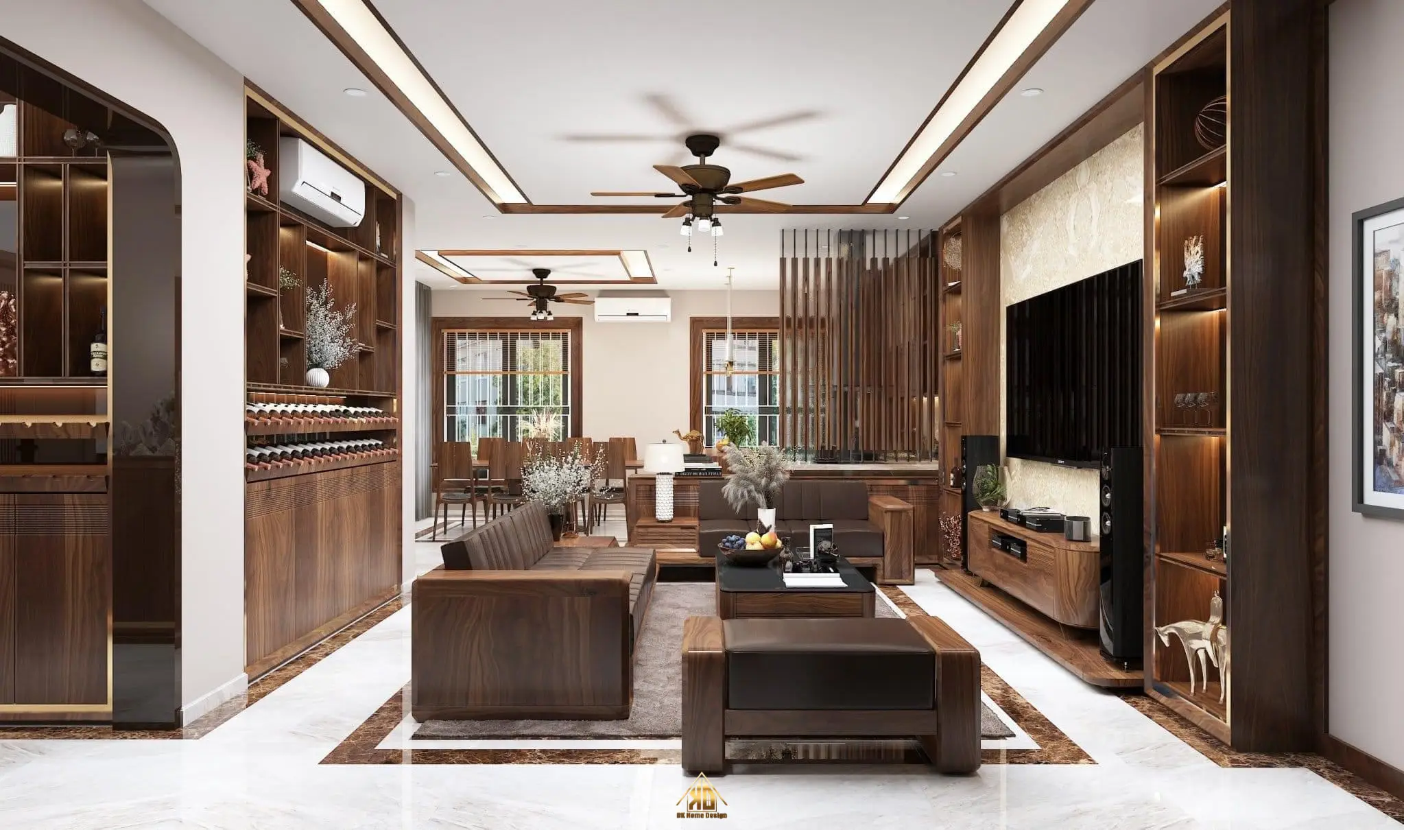Mẫu thiết kế nội thất nhà phố hiện đại Đô Lương đẳng cấp