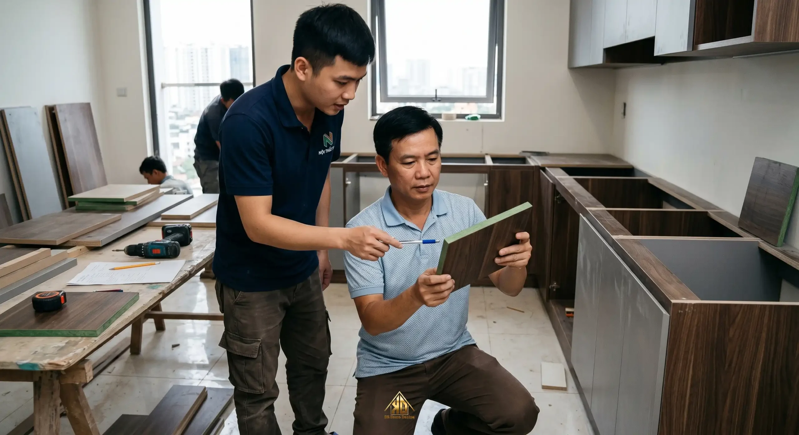 Kinh nghiệm quản lý tiến độ nội thất: Kiểm tra vật liệu thực tế
