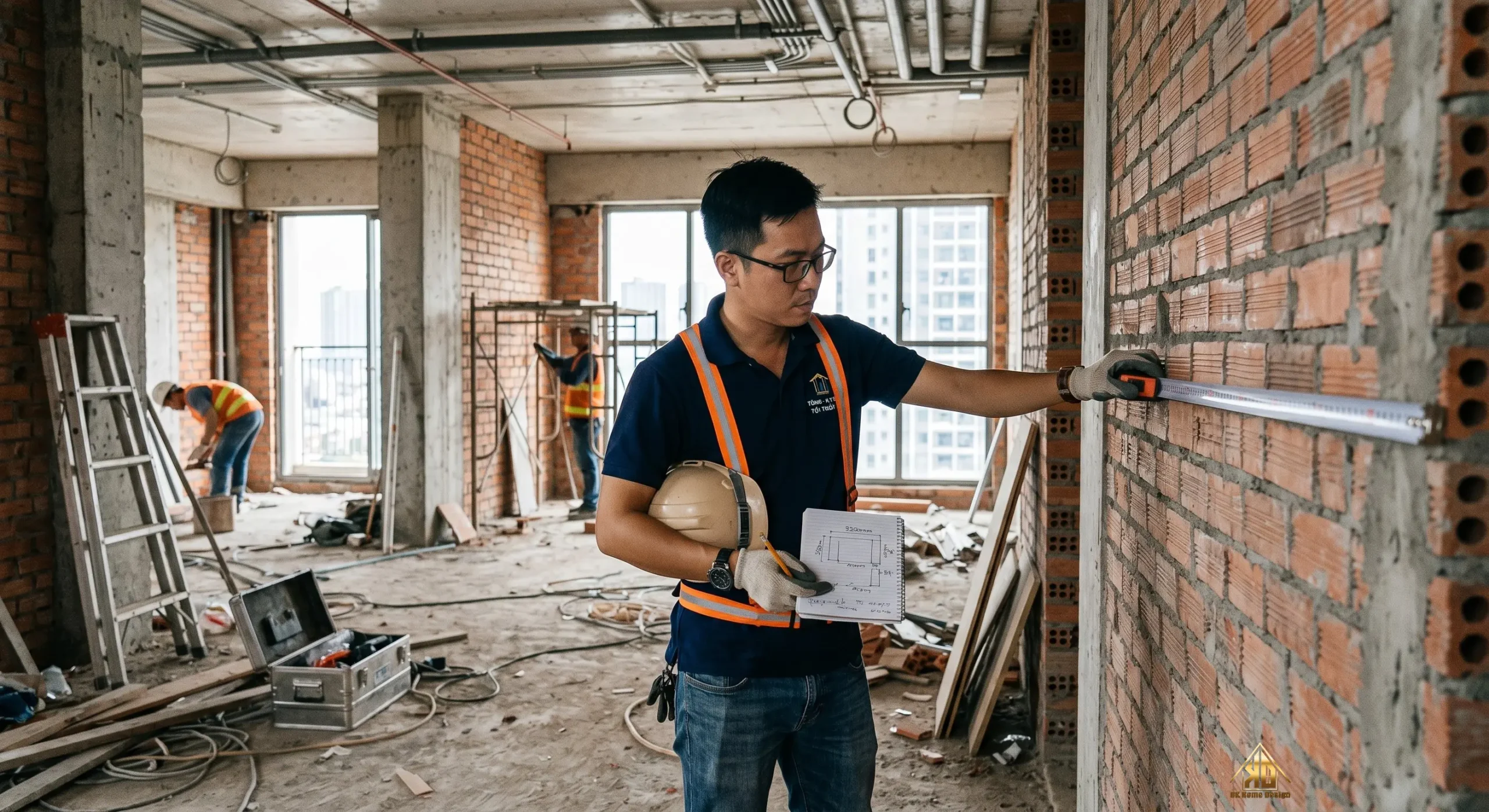 KTS Trần Tùng đo đạc khảo sát hiện trạng công trình nội thất