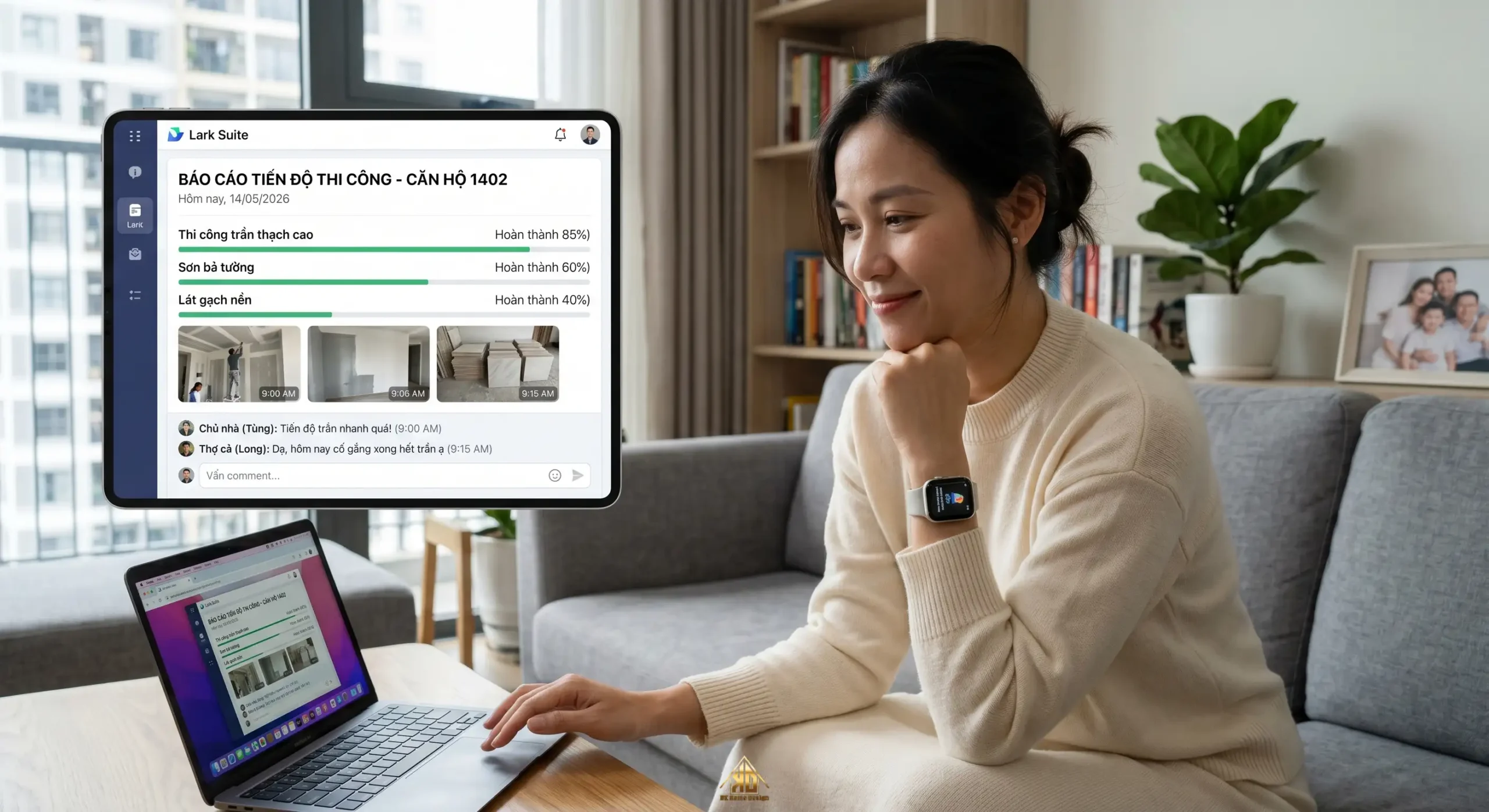 Nội Thất Đạt Kỳ ứng dụng công nghệ vào quản lý tiến độ thi công cho khách hàng