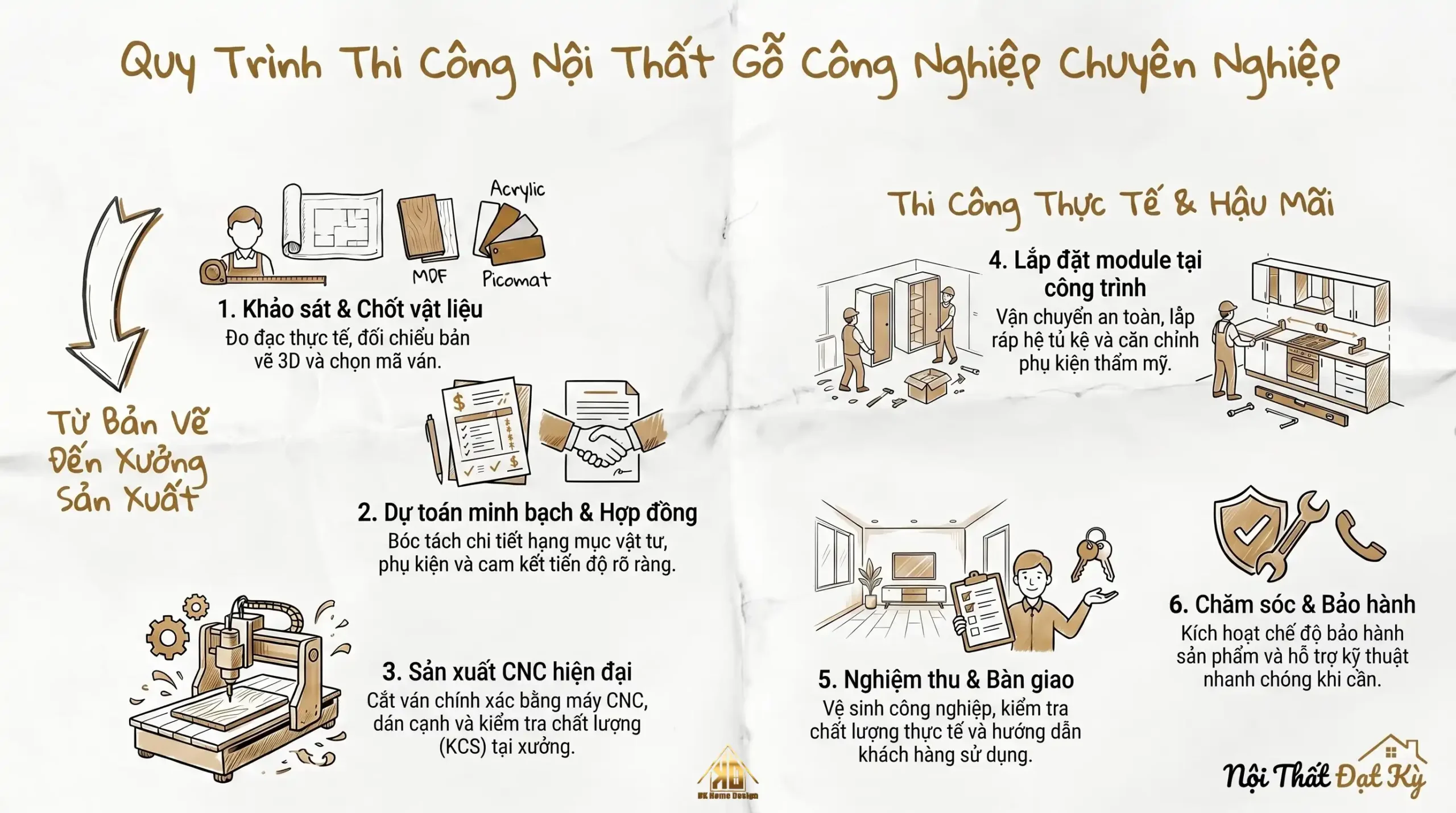 Quy trình thi công nội thất trọn gói
