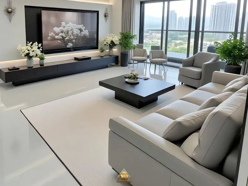 Thi công nội thất phòng khách trọn gói Đô Lương Nghệ An
