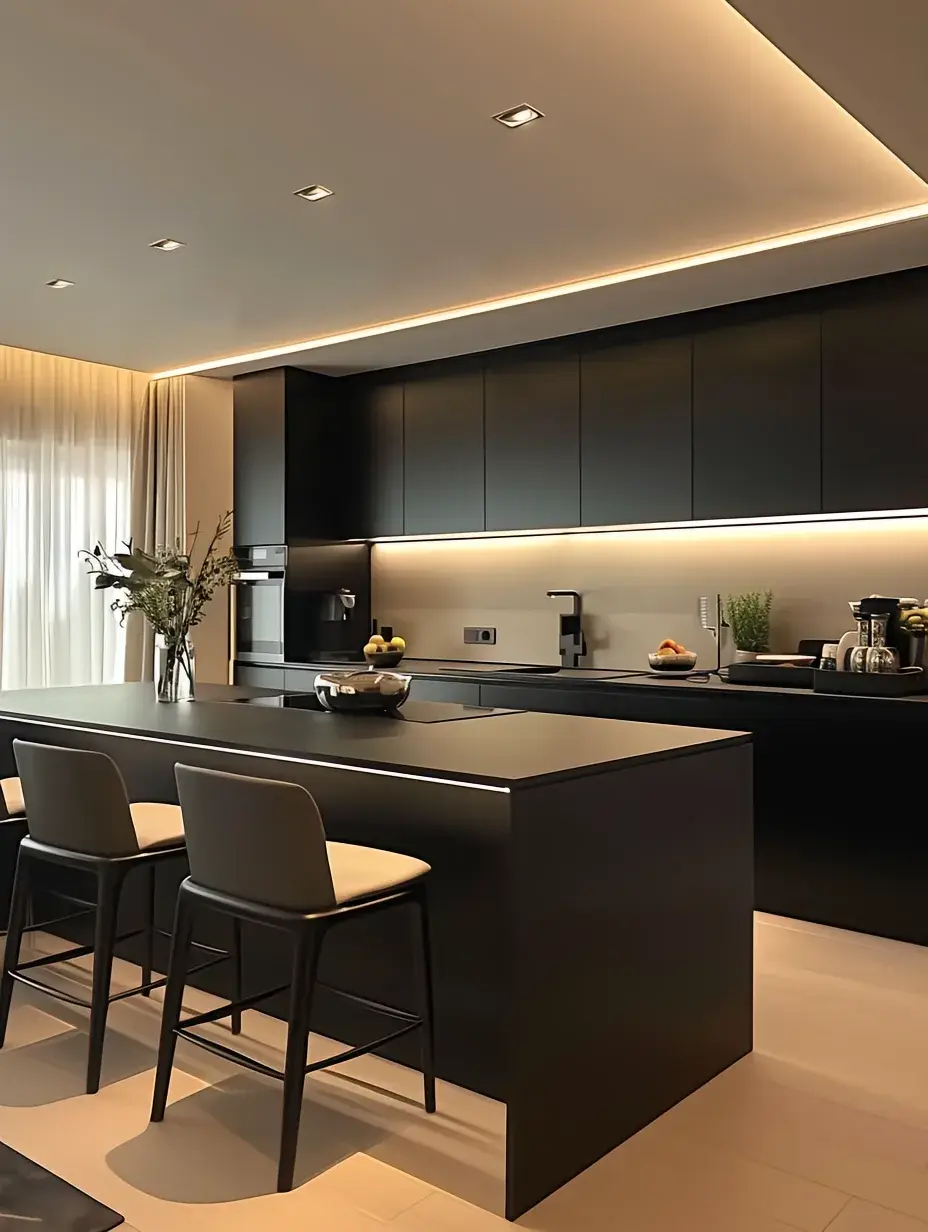 Thi công tủ bếp chữ l nhà phố 4m gỗ công nghiệp