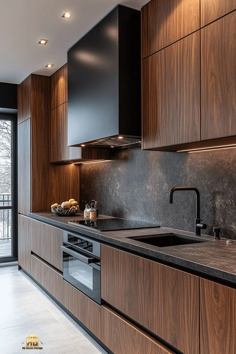 Mã màu Melamine vân gỗ Óc chó (Walnut) An Cường trầm ấm, vững chãi cho mệnh Thổ và Mộc