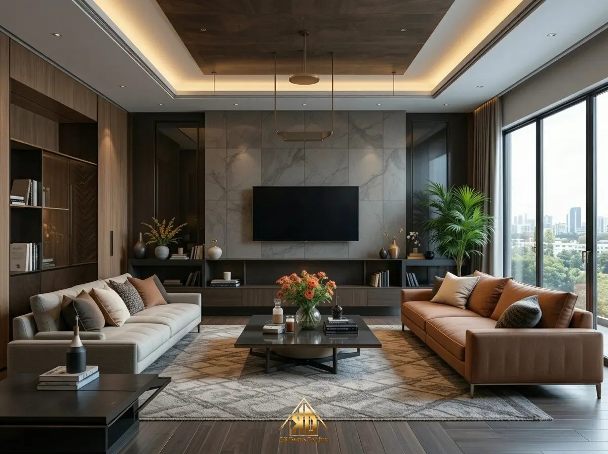 Bàn giao hoàn thiện phòng khách nhà phố tại Đô Lương
