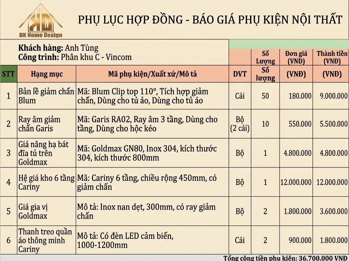 Hợp đồng thi công nội thất cần quy định rõ ràng về loại vật liệu và tiến độ