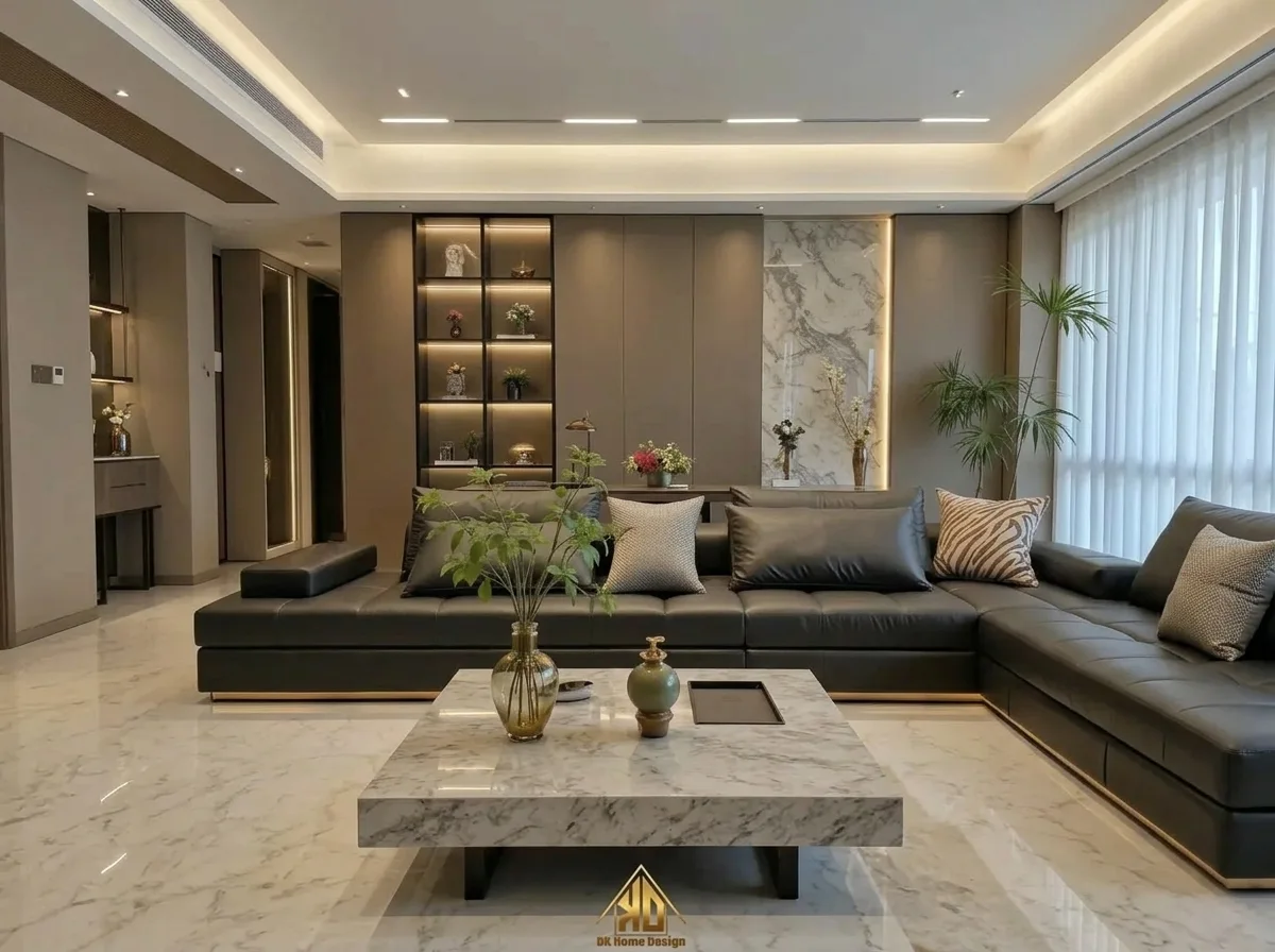 Thi công nội thất phòng khách 150 triệu tại Đô Lương Nghệ An