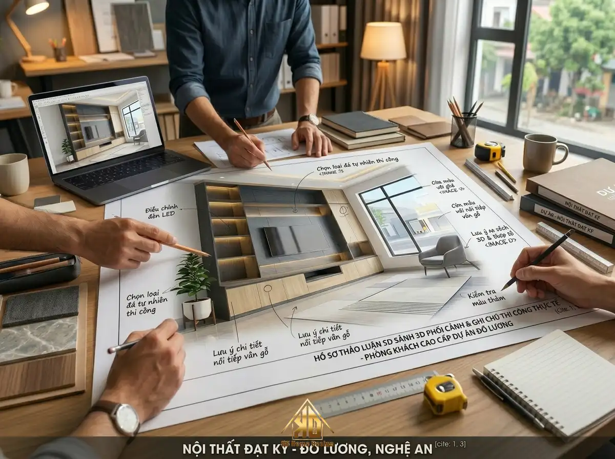Tư vấn thiết kế nội thất phòng khách tại Đô Lương Nghệ An