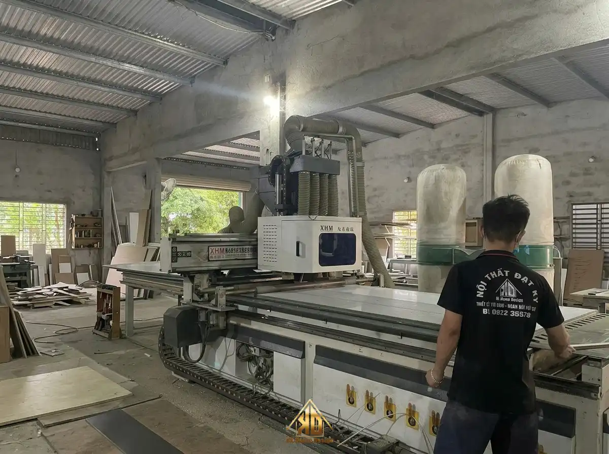 Xưởng sản xuất Nội Thất Đạt Kỳ trang bị máy CNC