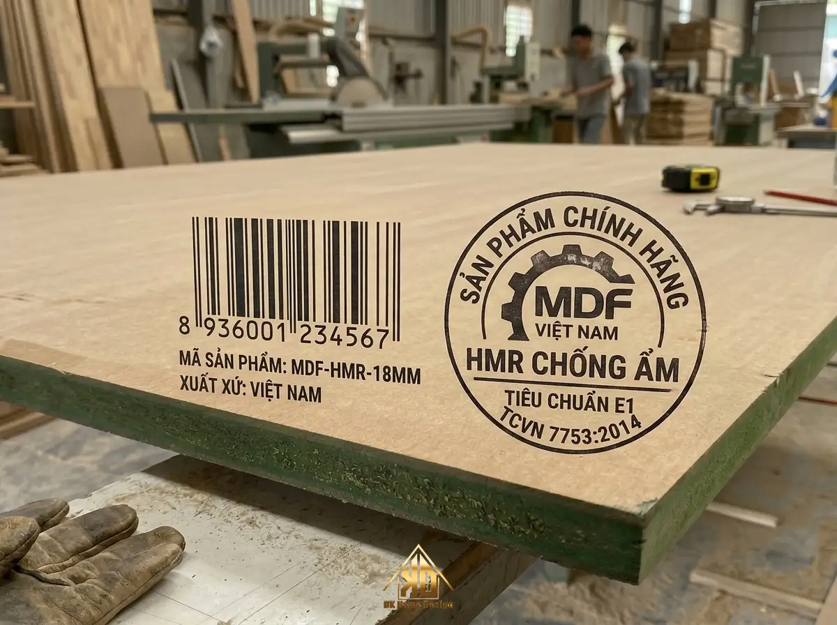 Cốt ván MDF HDF lõi xanh chống ẩm tiêu chuẩn E1