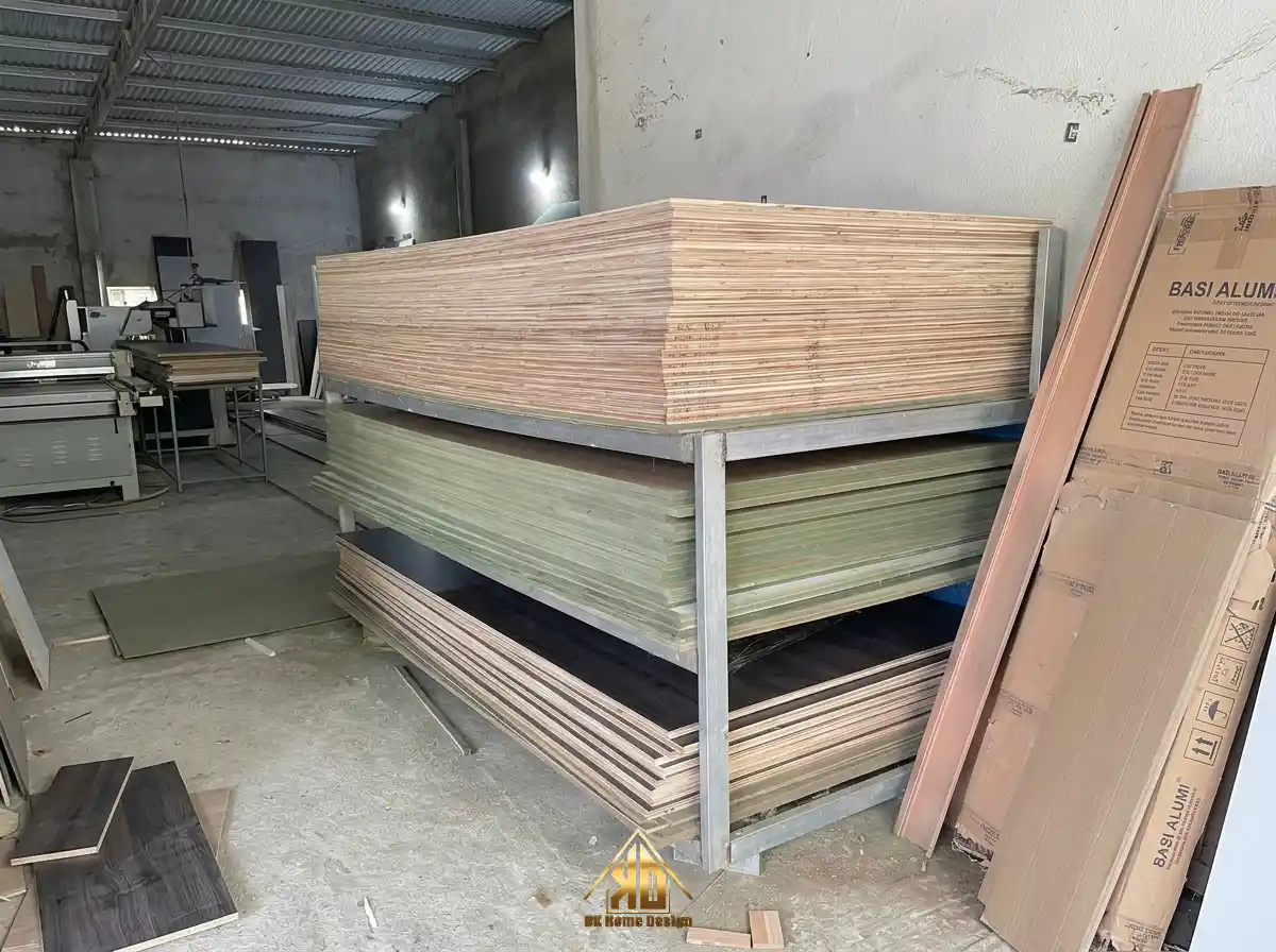 Kho vật liệu gỗ công nghiệp tại Nội Thất Đạt Kỳ