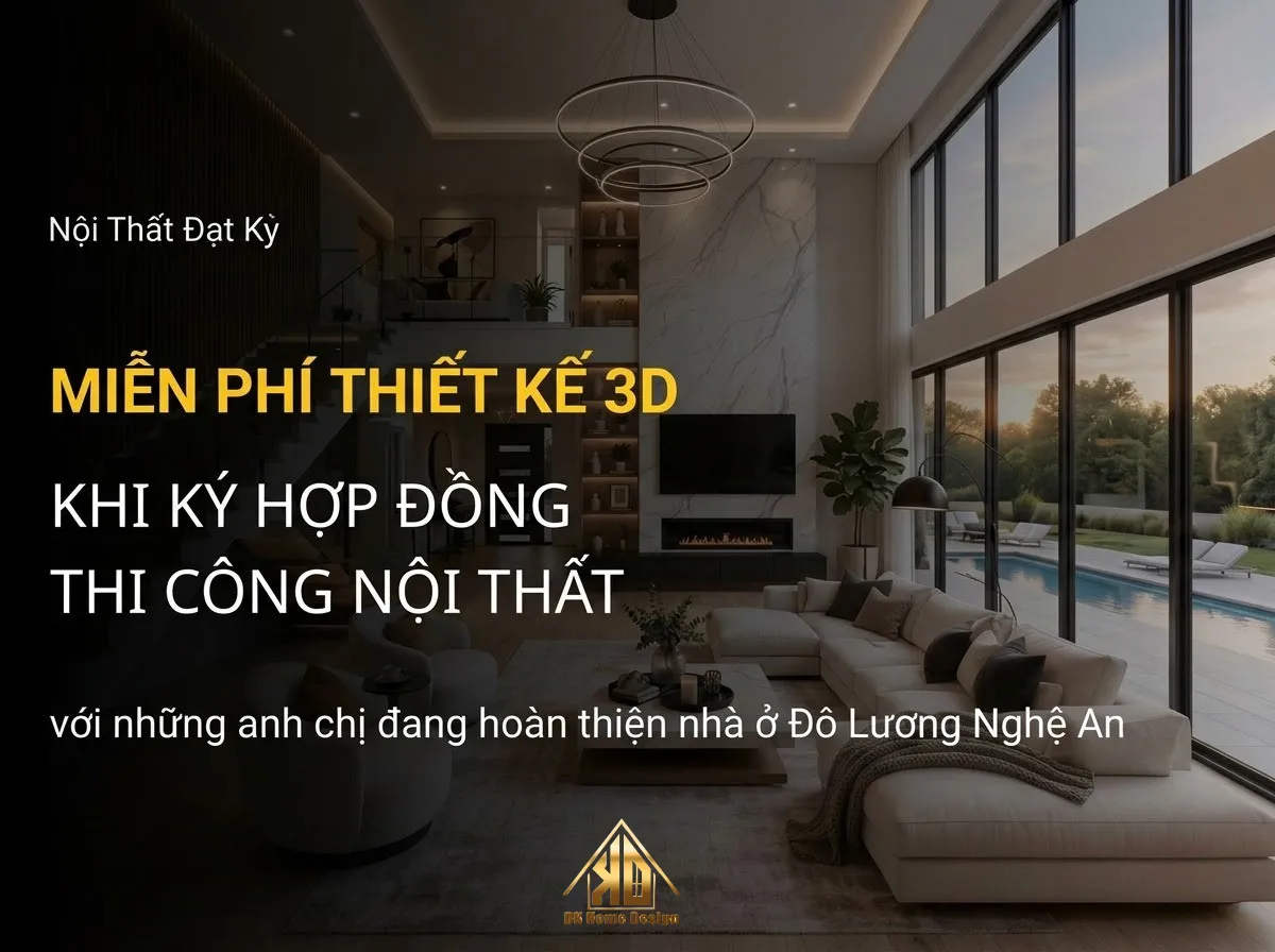 Khuyến mãi thiết kế 3D thi công nội thất trọn gói tại Đạt Kỳ