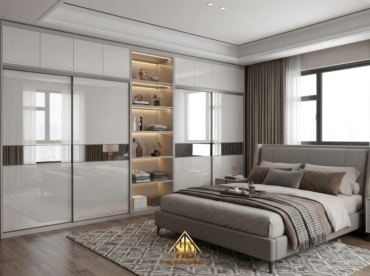 Hình ảnh nghiệm thu thực tế thi công nội thất phòng ngủ giống hệt bản vẽ 3D