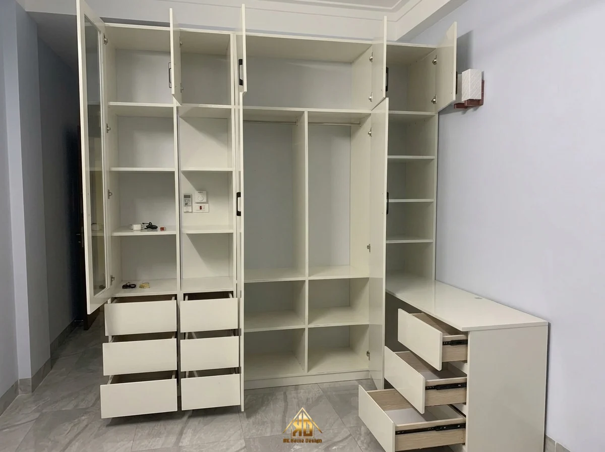 Ray trượt ngăn kéo tủ gỗ âm giảm chấn cao cấp