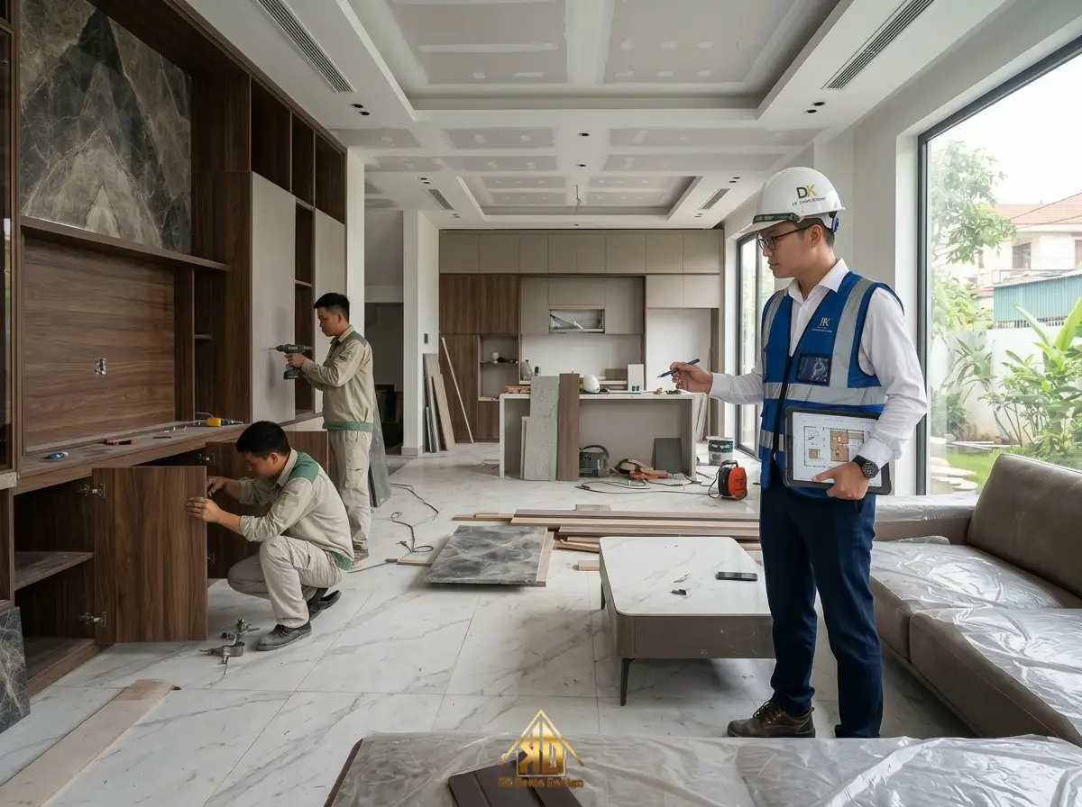 Thời gian thi công nội thất bao lâu