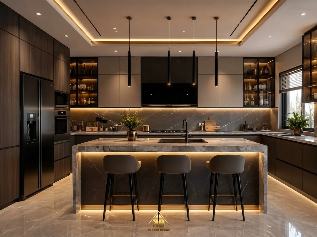 Thực tế thi công tủ bếp hoàn thiện tại nhà anh Long