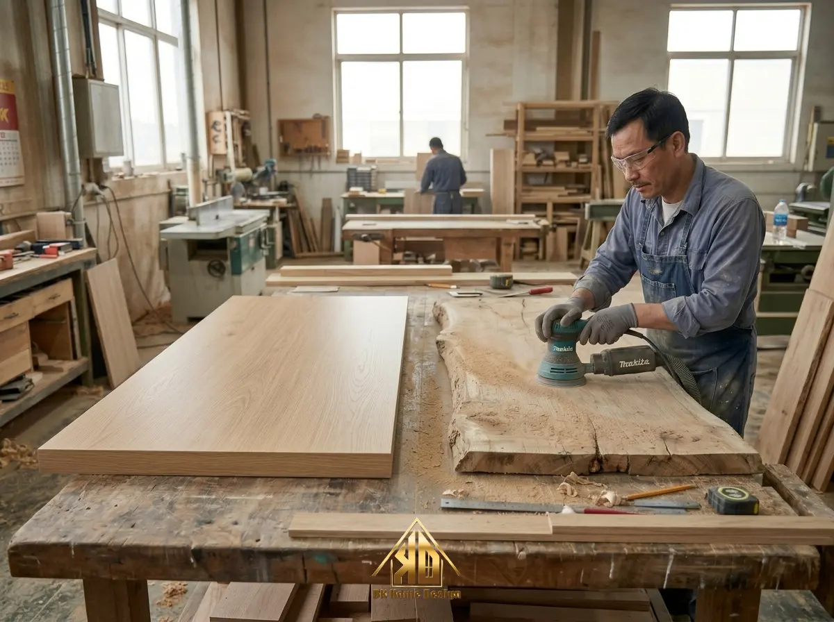 So sánh báo giá nội thất gỗ công nghiệp và tự nhiên khi làm trọn gói