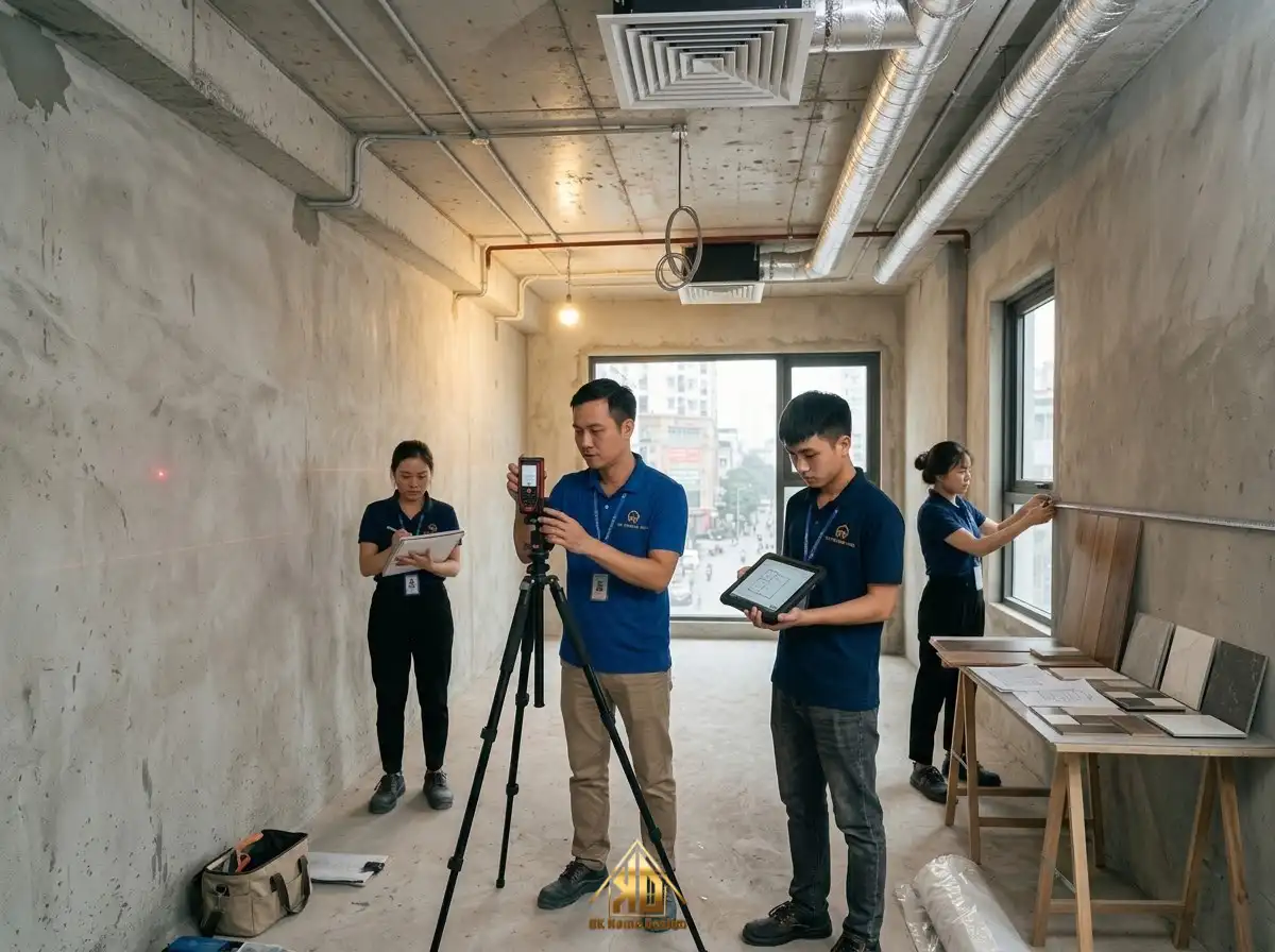xưởng thi công nội thất trọn gói trực tiếp ở yên thành đo đạc