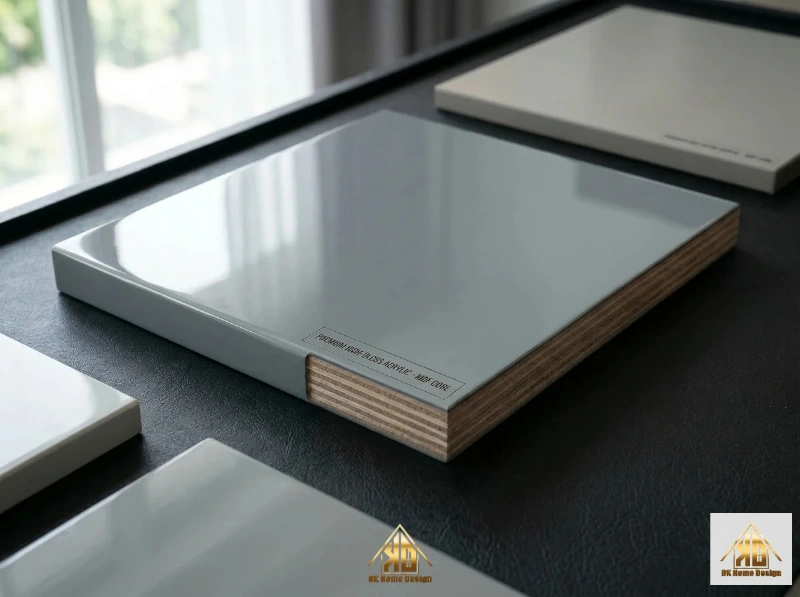 Bề mặt Acrylic bóng gương phản chiếu ánh sáng cho nội thất nhà phố