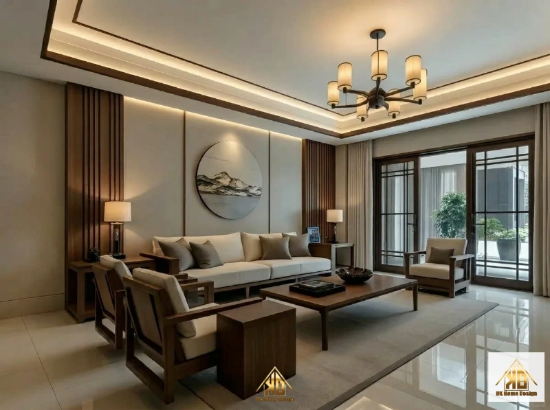Phân lớp ánh sáng LED trong thiết kế thi công nội thất nhà phố hiện đại 4m