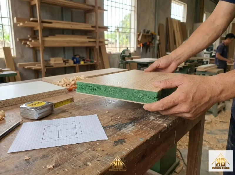 Cạnh cốt gỗ MDF lõi xanh chống ẩm cho báo giá nội thất gỗ công nghiệp Đô Lương
