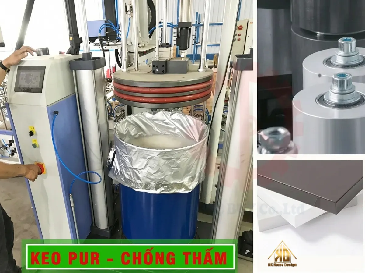 Tấm hậu tủ bếp Picomat chống ẩm sau khi nghiệm thu