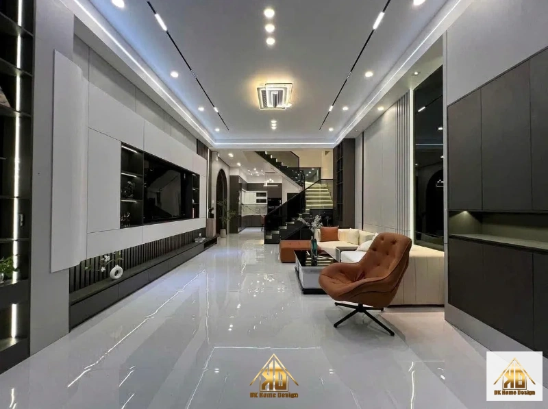 Thiết kế thi công nội thất nhà phố hiện đại 4m tại Đô Lương uy tín Đạt Kỳ